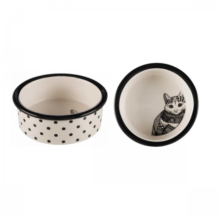 Trixie miska ceramiczna dla KOTA Zentangle 0,3 l.-5642