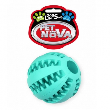Pet Nova zabawka piłka MIĘTOWA czyści zęby 7cm.-5693