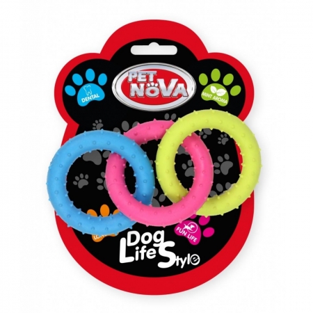 Pet Nova zabawka dla psa 3 kółka 18,5 cm. miętowe-6167
