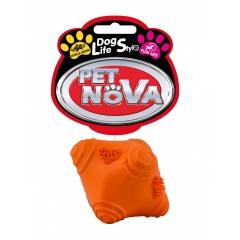 Pet Nova zabawka PIŁKA wariatka 5cm pomarańczowa-9906