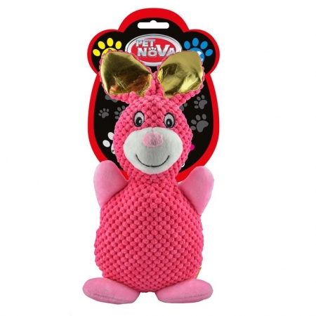 Pet Nova zabawka pluszowa dla psa KRÓLIK RÓŻ 34cm