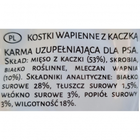 Hau&Miau przysmak KOSTKI WAPIENNE z kaczką 80g.-10327