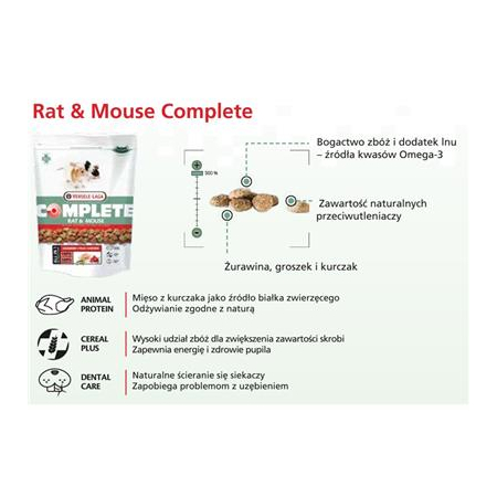 Versele Laga Rat&Mause Complete SZCZUR MYSZ 500g.-13562