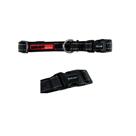 ZOLUX Obroża dla psa odblaskowa MOOV 15mm czarna