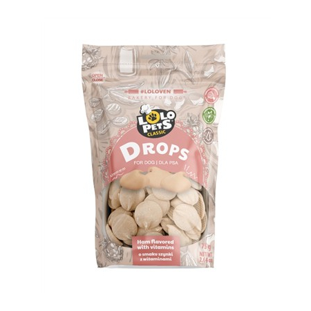 Dropsy dla psa SZYNKOWE z witaminami 75g.
