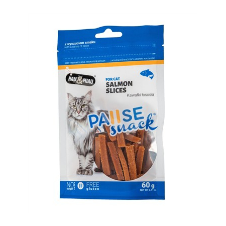 Hau&Miau przysmak dla KOTA kawałki łososia 60g.