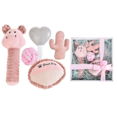Barry King ZESTAW zabawek dla SZCZENIAKA 5szt róż