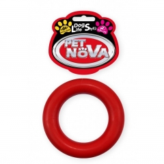 Pet Nova RING gumowy pełny czerwony 9cm-5841