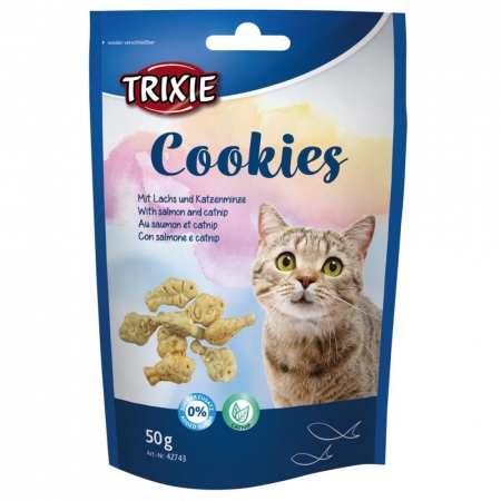 Trixie ciasteczka dla kota z łososiem i kocim. 50g-6658