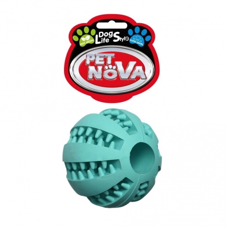 Pet Nova zabawka piłka MIĘTOWA czyści zęby 5cm.-7248