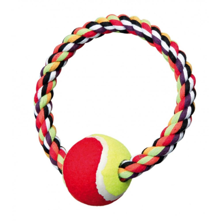 Trixie sznur RINGO z piłką tenisową 18cm-8341
